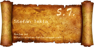 Stefán Tekla névjegykártya